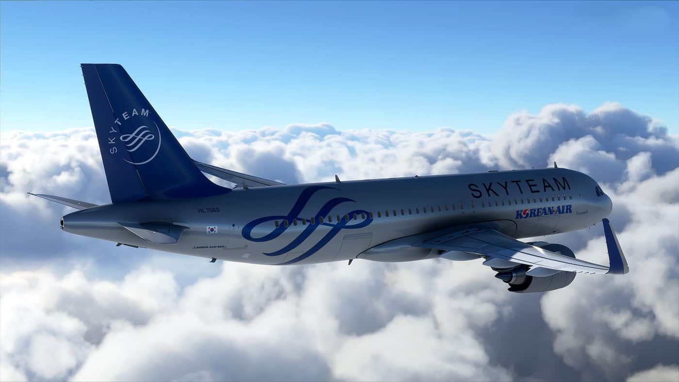 Korean Air Skyteam Livery For A320 And B787 V1 1 Flight Simulator 