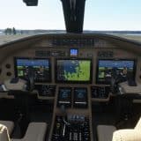 Cessna Citation Longitude Cockpit Livery Black Beige MSFS 2020