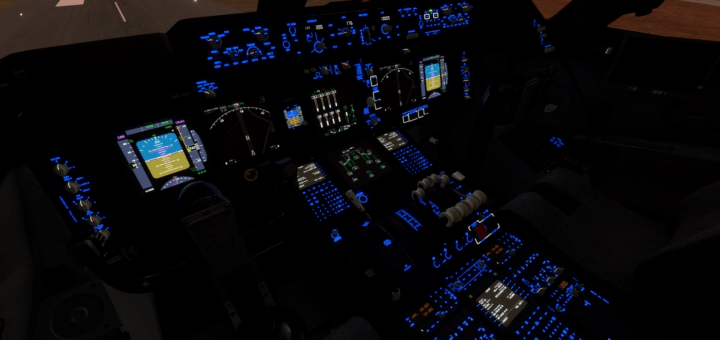 Cessna Citation Longitude Cockpit Livery Black Beige Msfs