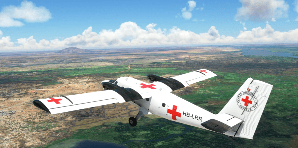 ICRC Red Cross DHC 6 300 Twin Otter Wheels Pax V1 0 MSFS 2020