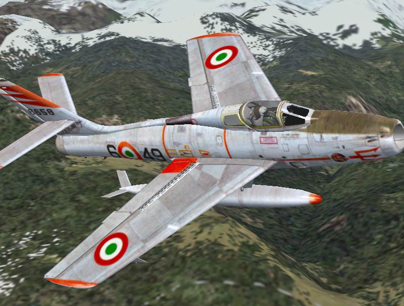 FS2002 Republic F84F Aeronautica Militair Italiana