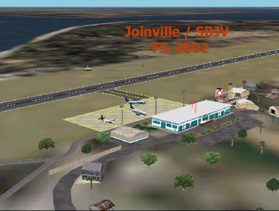 FS2002 SCENERY. JOINVILLE (SBJV) Joinville Municipal Airport located in southeast Brazil