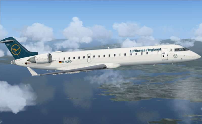 FSX Default Bombardier CRJ 700 Lufthansa Regional Textures