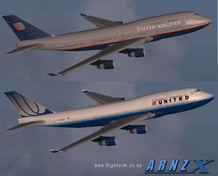 FSX United Airlines Boeing 747-400 Textures