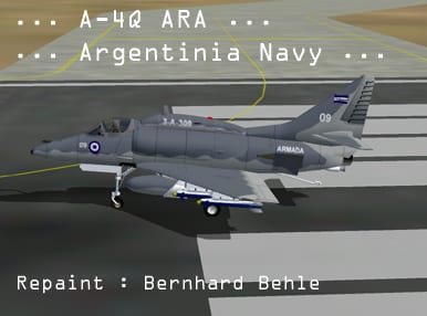 A4/TA4 Skyhawk 2 Argentine Navy with panel & Sound