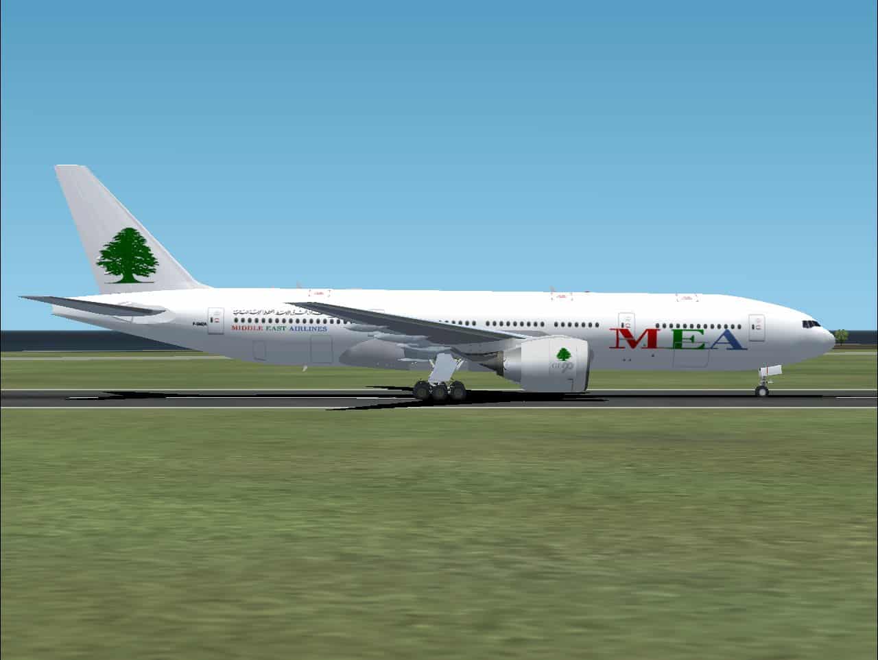 FS2002 B 777-200 MEA Middle Eastern Airlines textures (fictional)