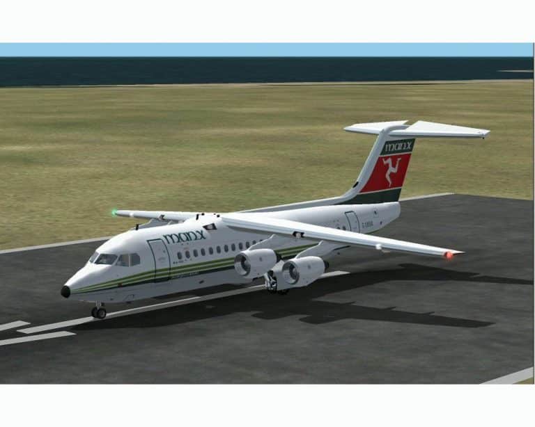 FS2002 BAe 146-200/AVRO RJ 85 in Manx Airlines 1980 livery.Textures ...