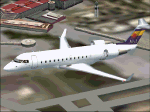 FS2002 Bombardier CRJ-200 ER 50 passenger Regional jet. Reg ID: N17217 of Mesa Airlines