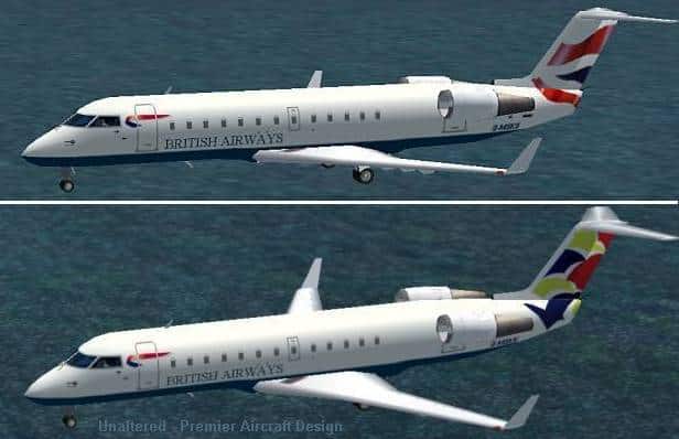 FS2002 Bombardier CRJ200-ER Two aircraft package G-MSKS and G-MSKK Operated by Maersk for British Airways