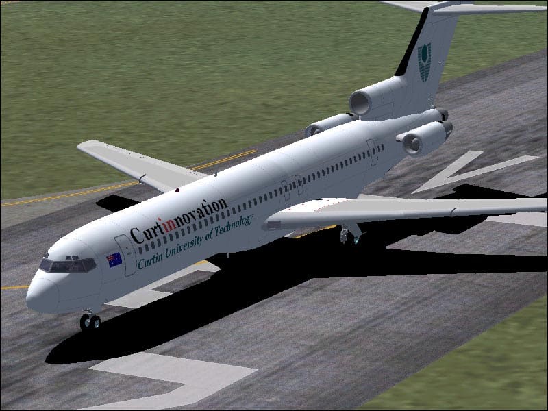 FS2002 Curtin University of Technology livery Boeing 727-200