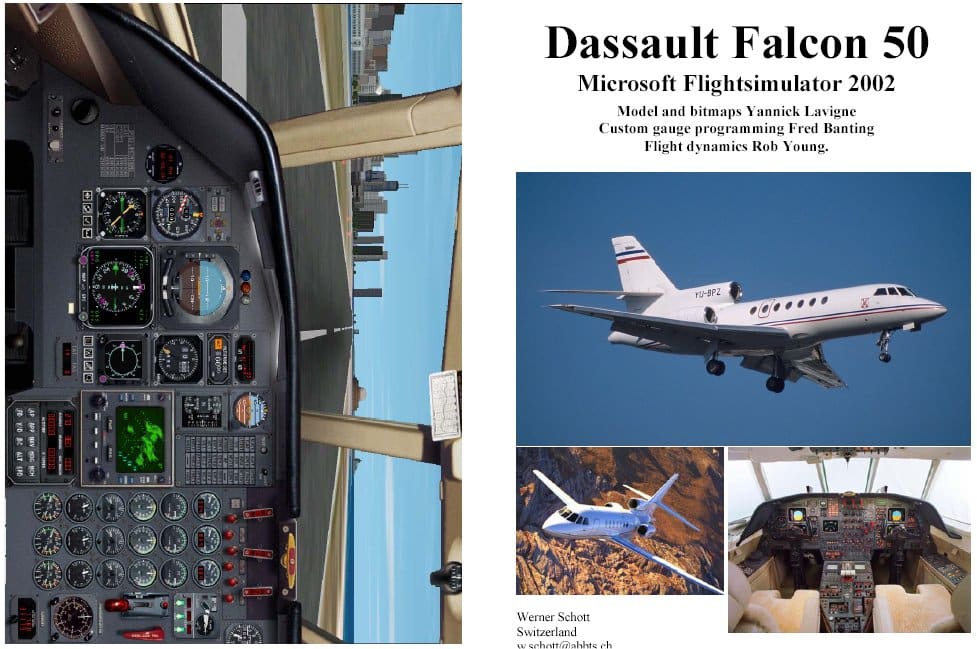 FS2002 Manual/Checklist — Falcon 50 CAEA