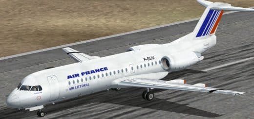 FS2002 Project Fokker 70 Air France Textures only