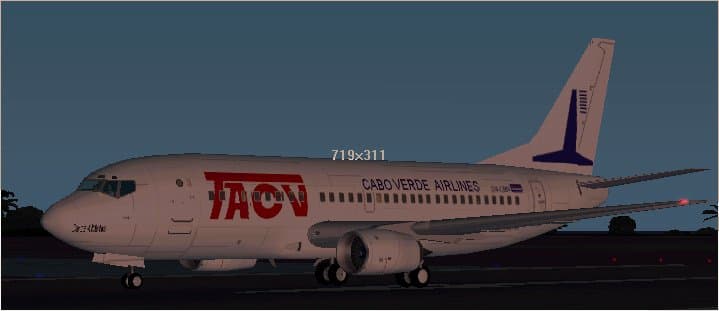 FS2002 The New Boeing 737-300 TACV CABO VERDE AIRLINES