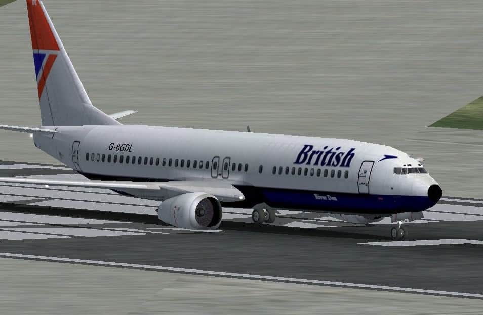 FS2002 b737_400, Repainted in Old British Airways Colours