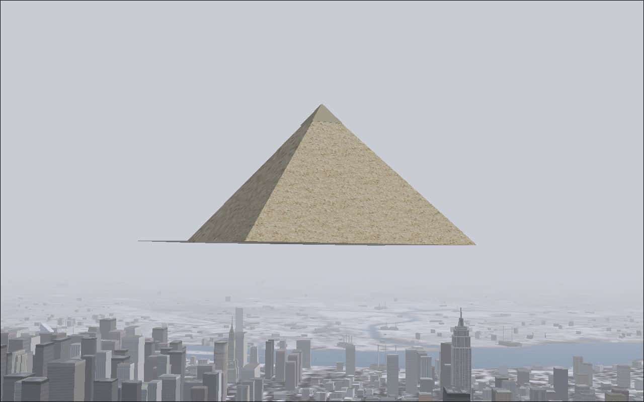 FS2004 Flying Pyramid Scenery