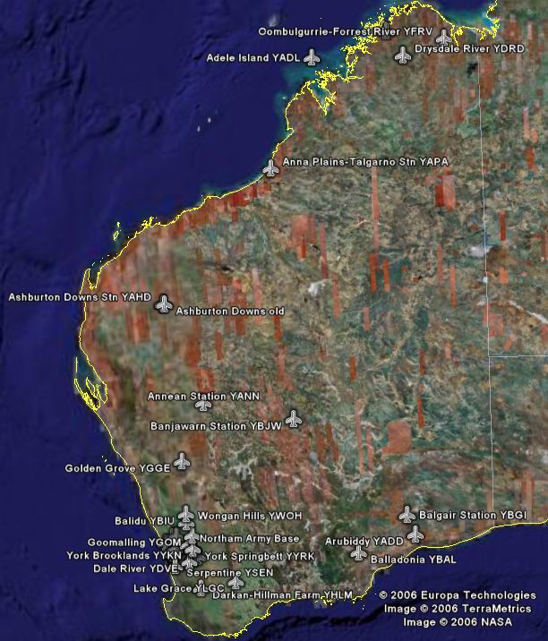 FS2004 West Australian Landing Areas