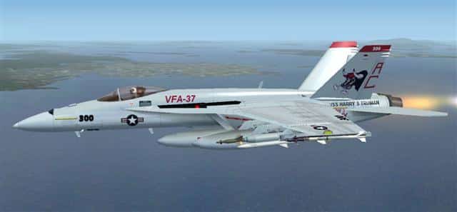 FSX/FS2004 F/A-18E Super Hornet VFA-37 Ragin Bulls Textures Only