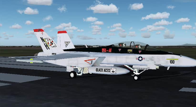 FSX/FS2004 F/A-18F Super Hornet Black Aces Textures Only.