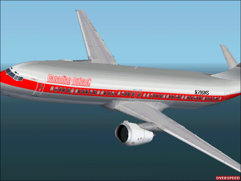 Re-paint of the default 737 in fictional Canadian Outback Chrome textures