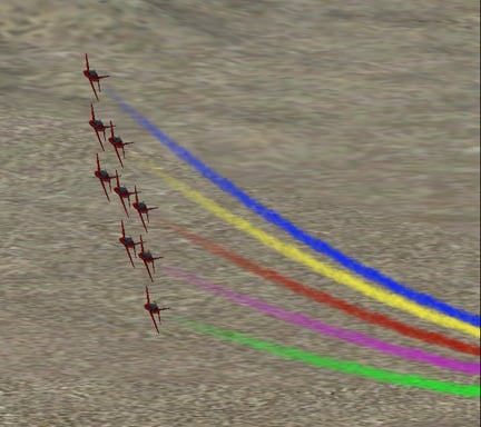 Replacement Smoke for FS2002 “Red Arrows” Display Team Full Package