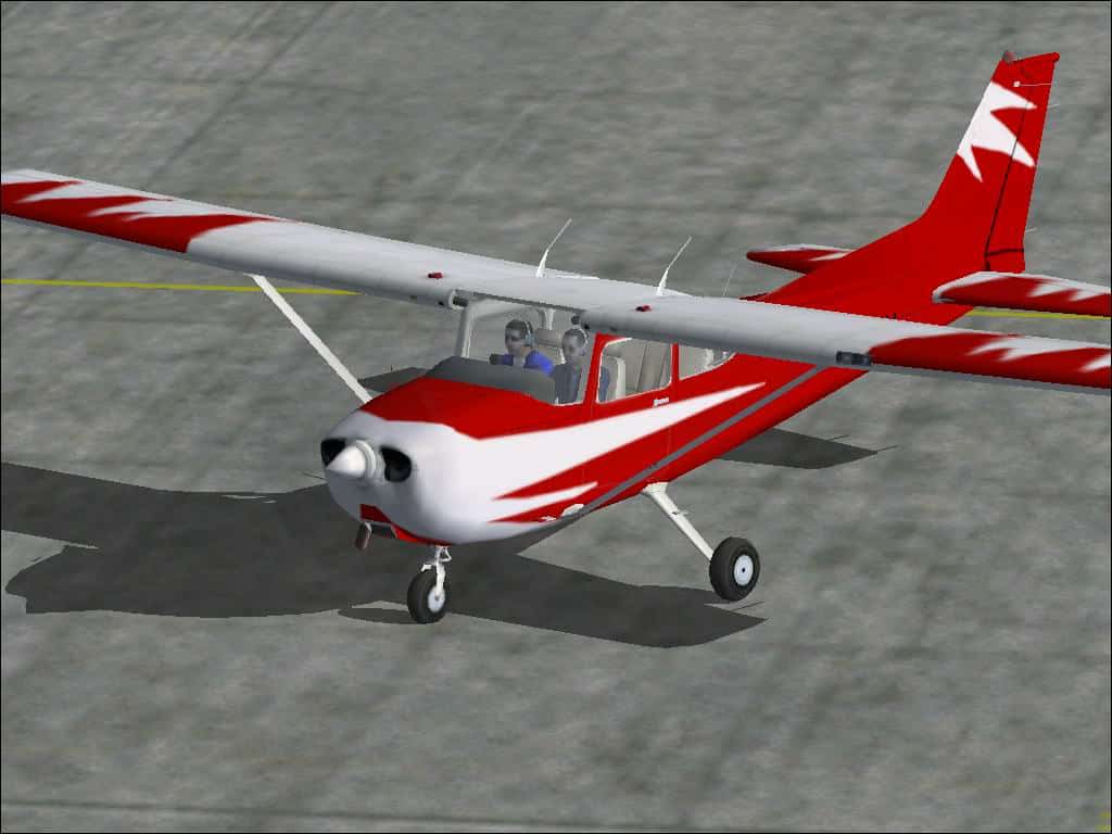 FS2002 C 172 Repaint in racing colors, textures only