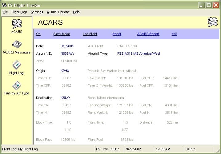 FS2002/2004 FS Flight Tracker V7.1.0