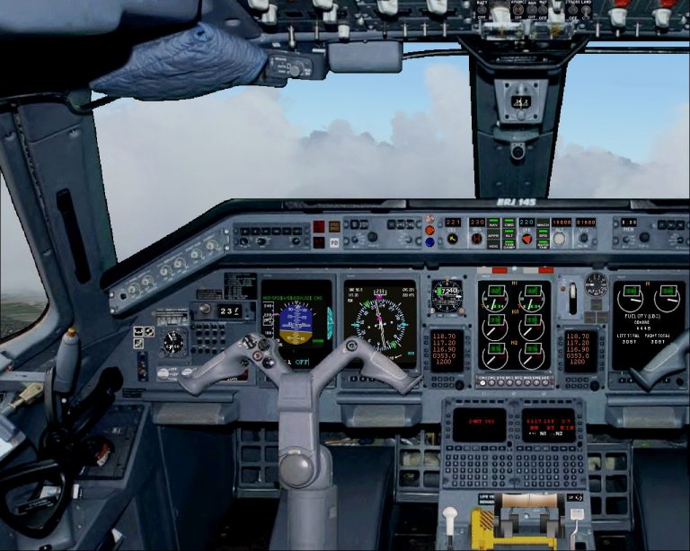 FS2004 Embraer -145 Photoreal Panel - Flight Simulator 2004 Mod