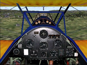 FS2004 Stearman PT-13A panel