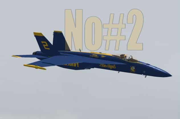 FS2004 F-18E Blue Angels No.2 Textures only