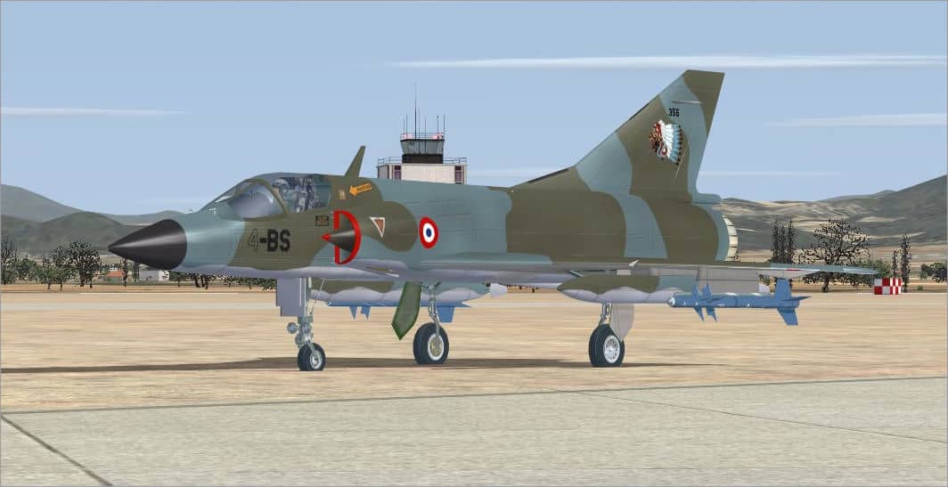 FS2004 Mirage III French AirForce unit EC2/4 La Fayette variation Sioux Textures only