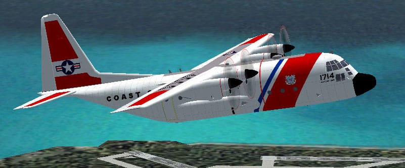 FS2004/FS2002 HC-130H Lockheed Hercules US Coast Guard Textures