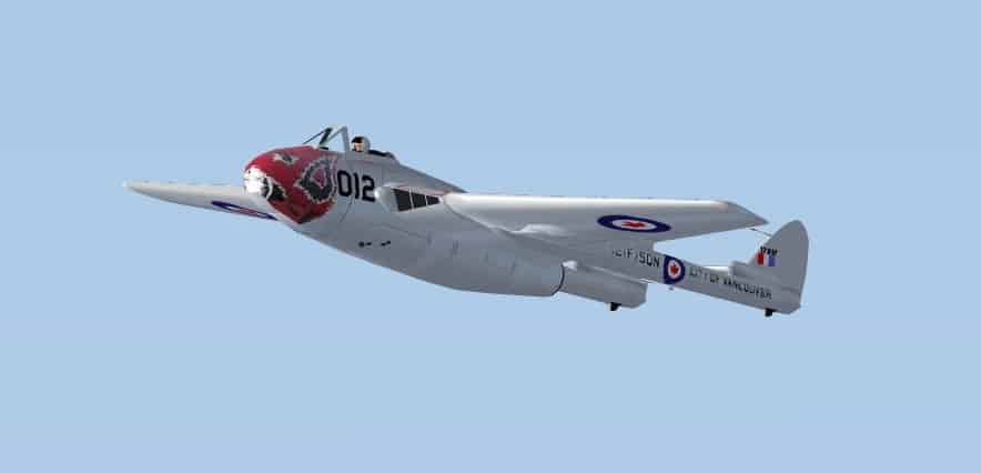 FSX Vampire F3 Langley Museum Textures