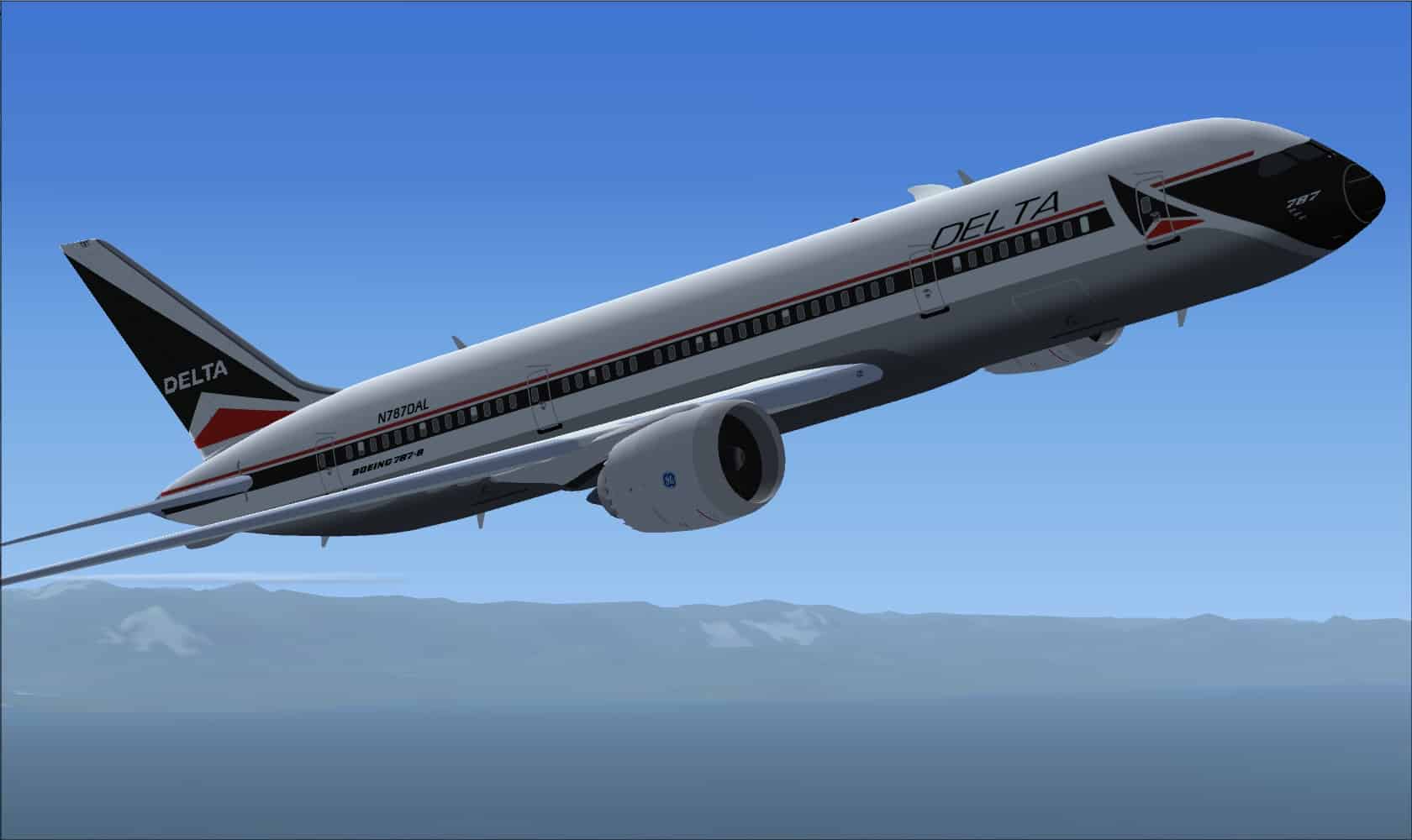 Boeing 787-8 Delta Old Livery - Microsoft Flight Simulator X Mod