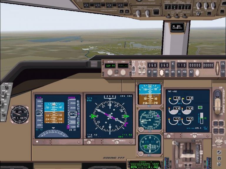 FS2000 Panel for the Boeing 777 - Flight Simulator 2000 Mod