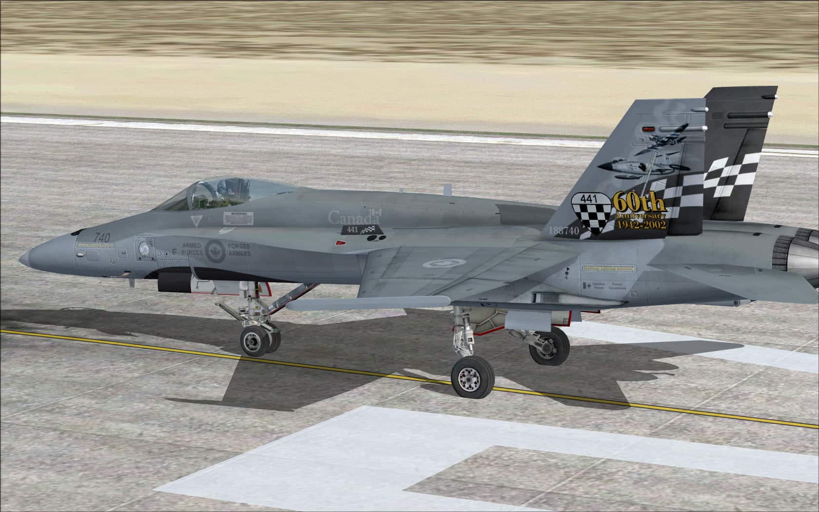 FSX RCAF CF-18 441 Sqn 60th Anniversary Textures