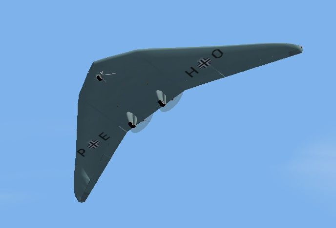 Horten H-Vc, Experimental Flying Wing (2) - Flight Simulator Addon / Mod