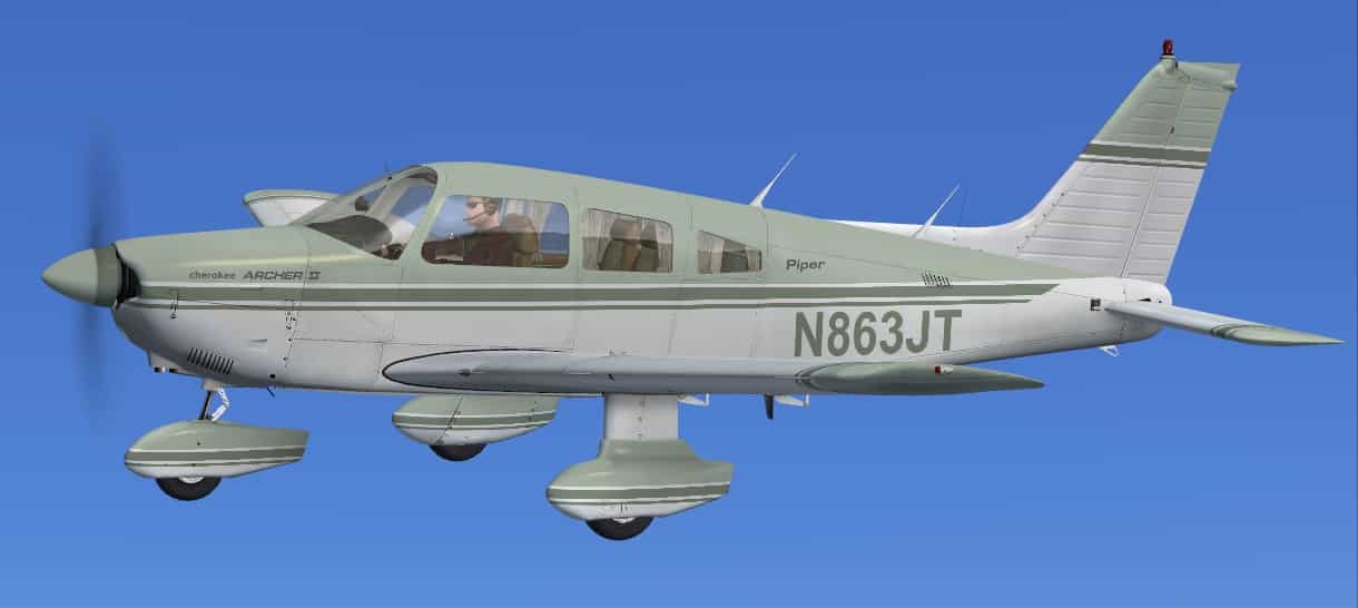 Carenado Piper PA-28-181 Archer II N863JT textures