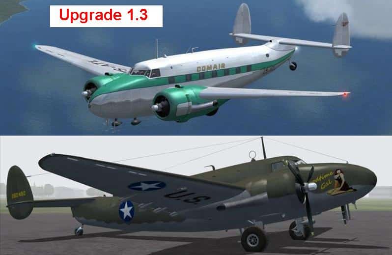 FS2004/FSX Lodestar L-18, C-57, C-60A – v1.3