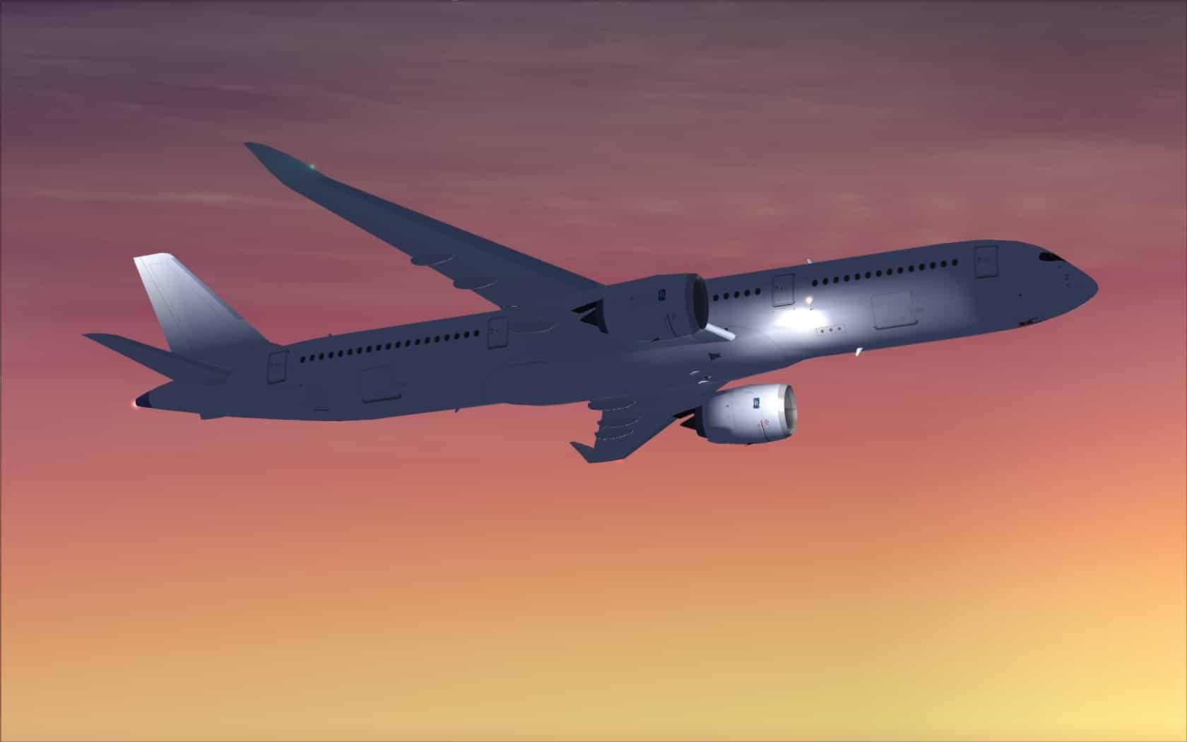 FSX Paint Kit Airbus A350-800 (1) - Flight Simulator Addon / Mod
