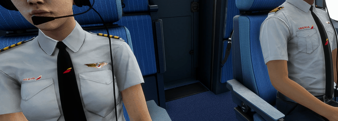 iberian airline male / female pilot shirt mod v1.0