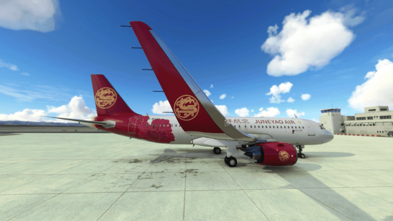 JUNEYAO AIR Centennial Vision MESH LIVERY FOR ASOBO A320 NEO v1.0 ...